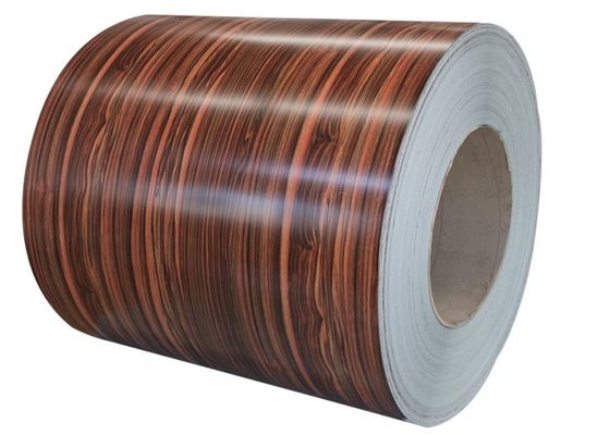Estruendo revestido del grano JIS de madera de la simulación de la bobina 0.2M M de la hoja de acero del color de 1200M M