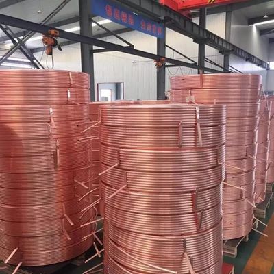 Bobina del tubo del cobre de 1 pulgada para el Cu 99,99% del aire acondicionado de alta presión